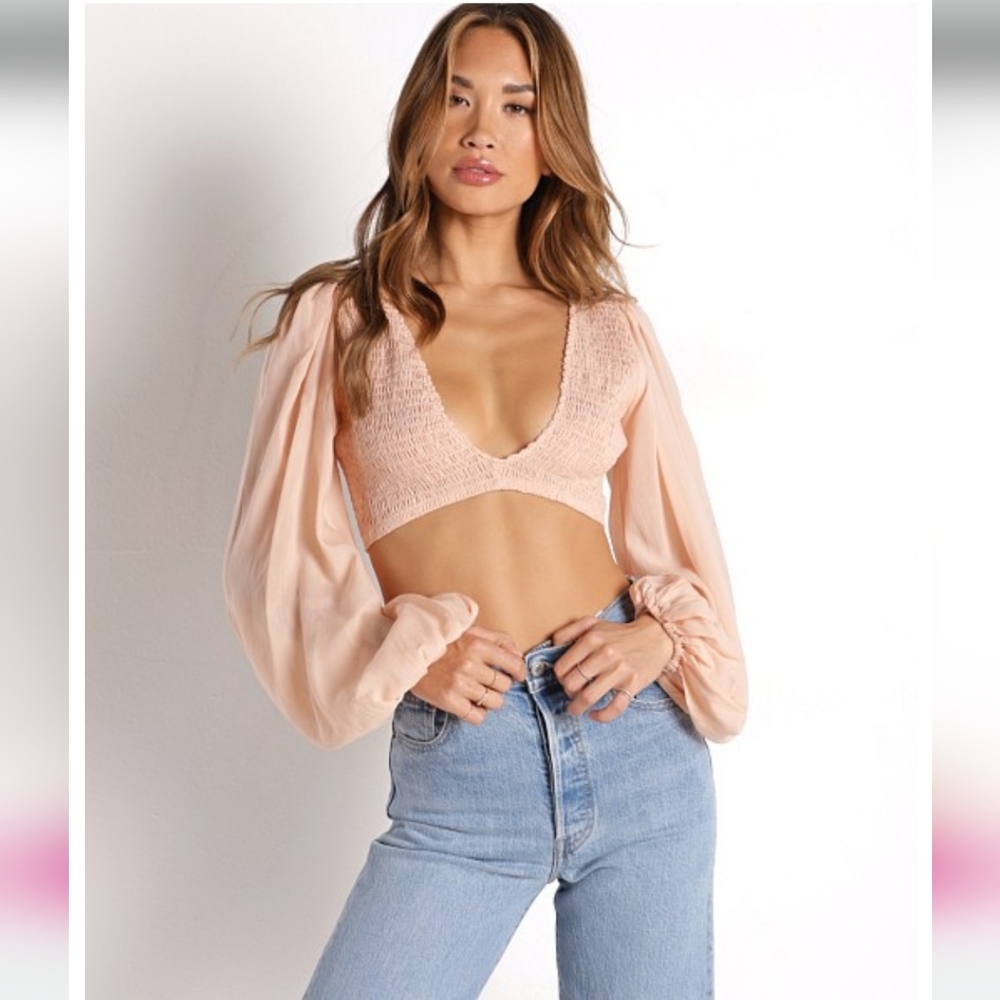 Indah Biru Crop Top Size Petal Small NWT